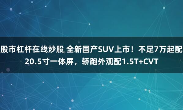 股市杠杆在线炒股 全新国产SUV上市！不足7万起配20.5寸一体屏，轿跑外观配1.5T+CVT