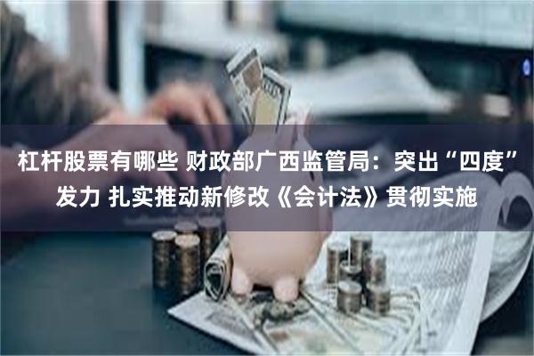 杠杆股票有哪些 财政部广西监管局：突出“四度”发力 扎实推动新修改《会计法》贯彻实施